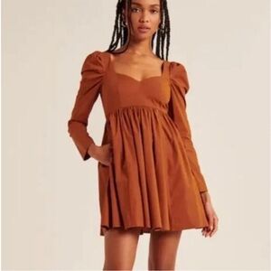BOGO! Abercrombie & Fitch Sweetheart Neckline Cotton Poplin Mini Dress M